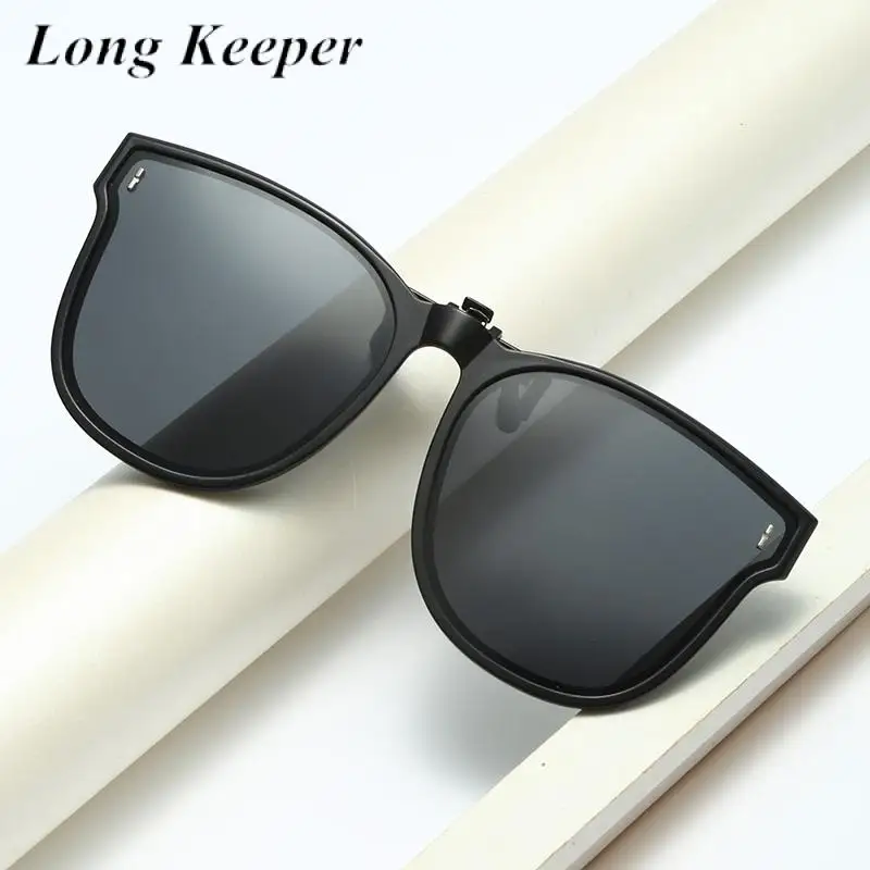 

2022 Square Clip on Sunglasses Men Fishing Mirror Big Polarized Clips Women Driving Flip up Photochromic Eyewear Accessory