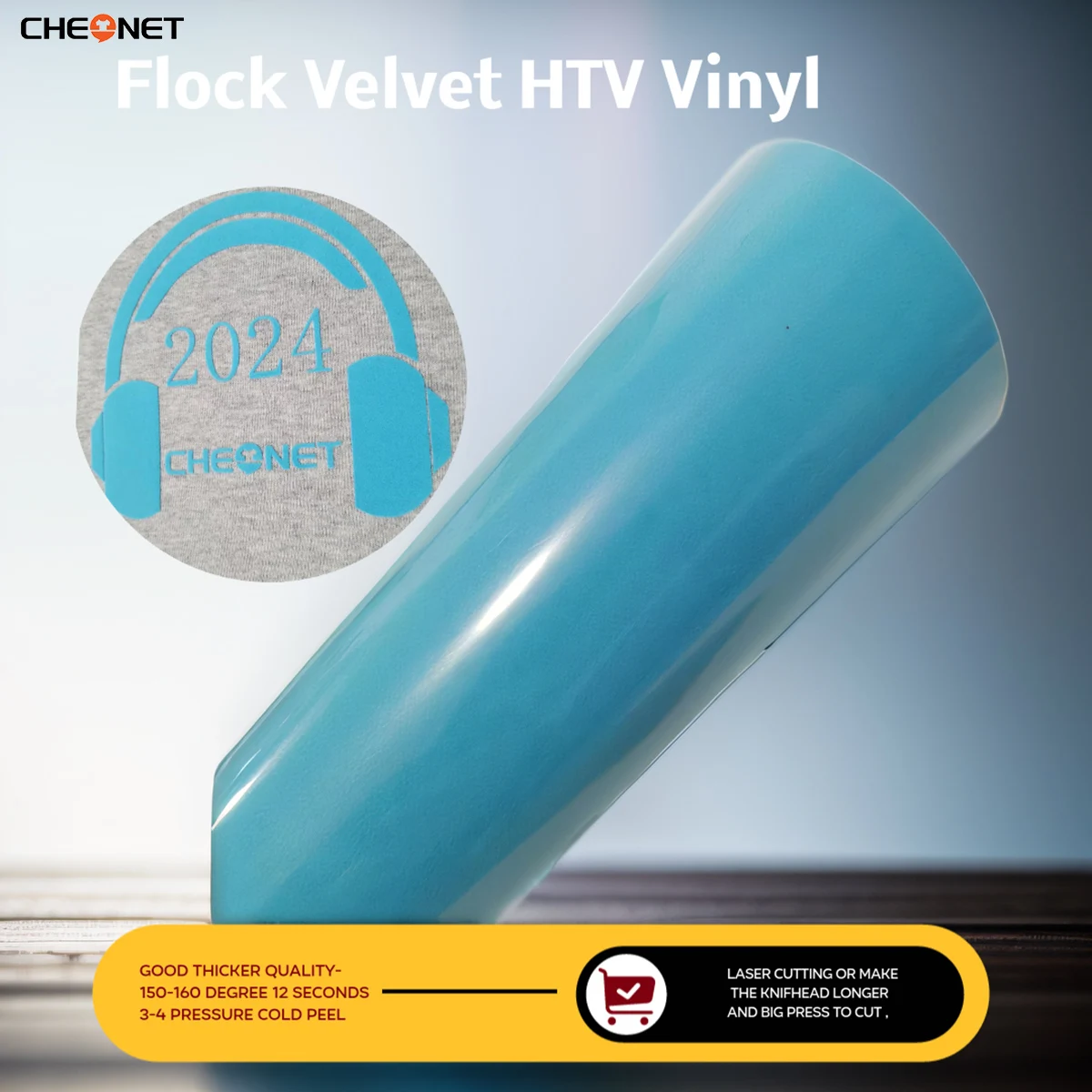 CHEONET 3D бархатный винил для термопечати разные цвета