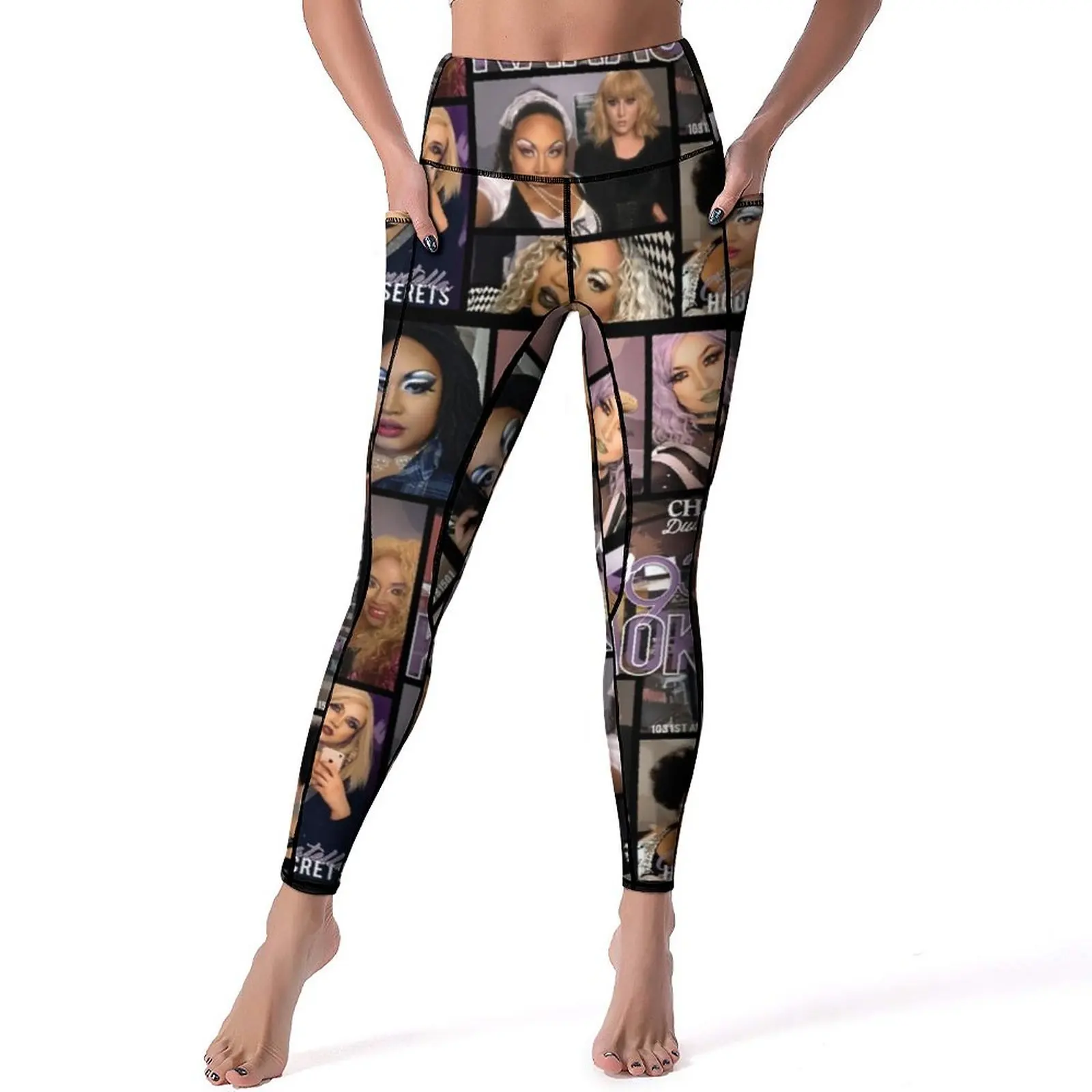 

Женские Штаны Для Йоги Drag Queen, сексуальные леггинсы для караоке по воскресеньям, с высокой талией, эстетические спортивные колготки для йоги, Быстросохнущий дизайн