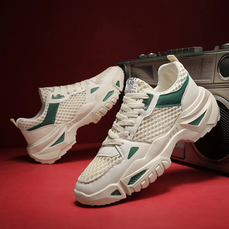 

Hollow Mesh Shoes Fashion Men Casual Sneakers Breathable Running Shoes Non-slip Athletic Shoes Male Tennis Shoes zapatos hombre