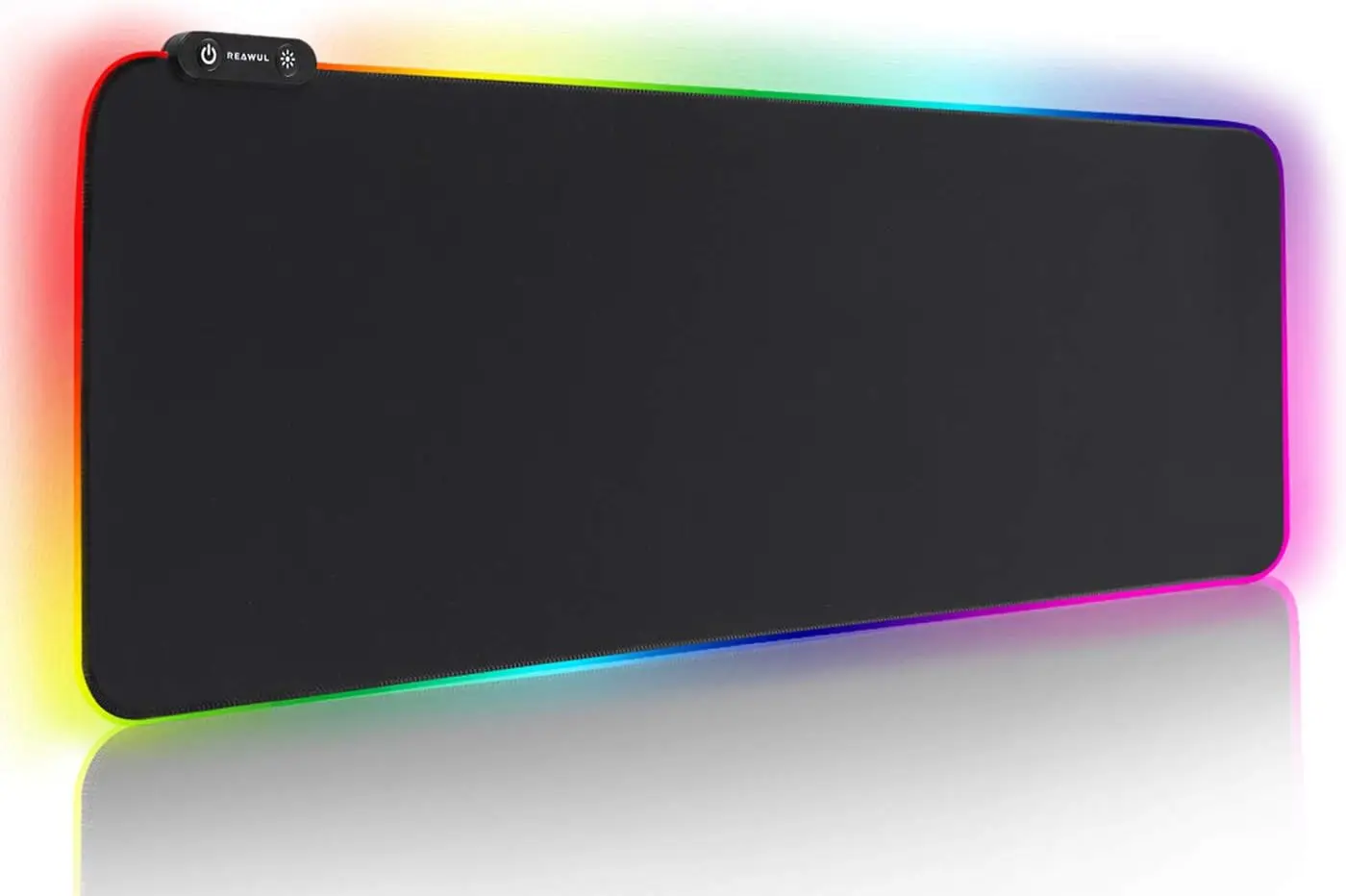 

Mouse pad RGB grande para jogos Mousepad macio e brilhante LED estendido base de borracha antiderrapante 14 modos de iluminaç