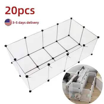 20pcs DIY Pet Dog Fence Can Be Freely Combined Multi-functional Dog Cage Yard Fence Can Be Folded To Sleep Play Kennel Cat House 1
