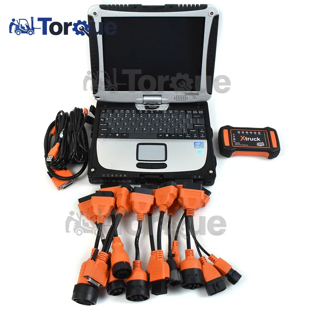 CF19 Ноутбук + грузовик Y009 HDD Мультибрендовый диагностический комплект аксессуары