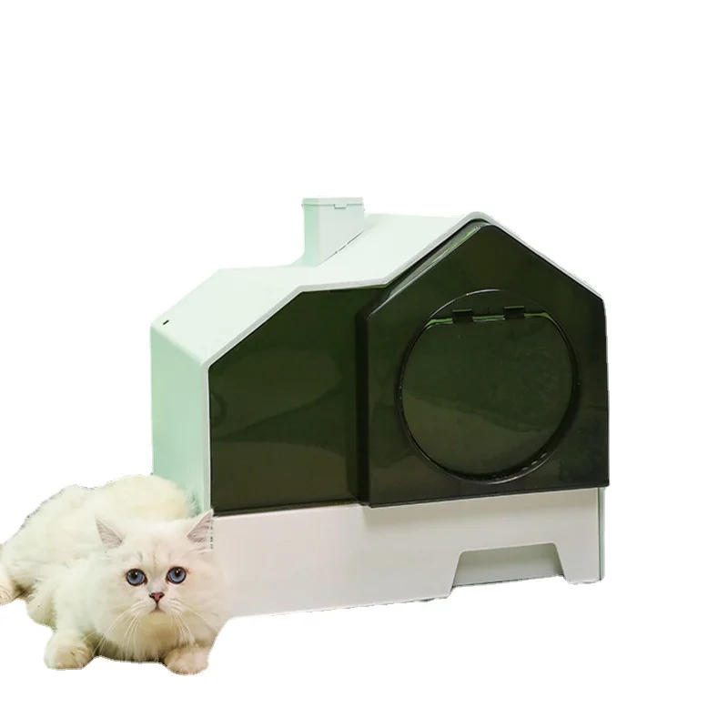 Shovel Enclosure Cat Bedpans Large Strainer Villa Enclosed Design Cat Bedpans House Covered Arenero Gato Cerrado Pet Kit Pura images - 6