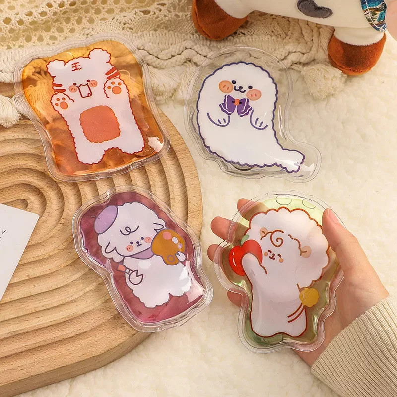 

50ml Cute Transparent Hot Water Bottle Warm Belly Treasure Cartoon Mini Hand Warmer Filled Mini Explosion-proof Portable 2022