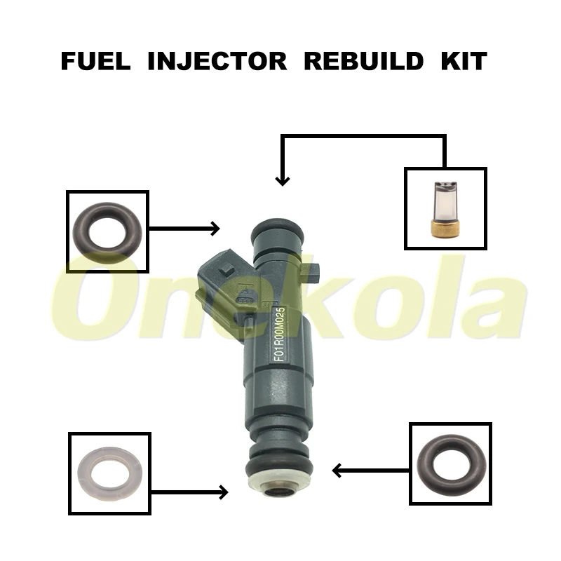 

Fuel Injector Service Repair Kit Filters Orings Seals Grommets for Geely EC7 GV515-V 4G13 F01R00M025