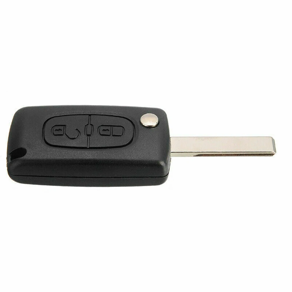 

Remote Key Shell 1pcs/set 2 Button Black Brand New Durable Metal Blade For 207 307 308 Direct Replacement Key Cover