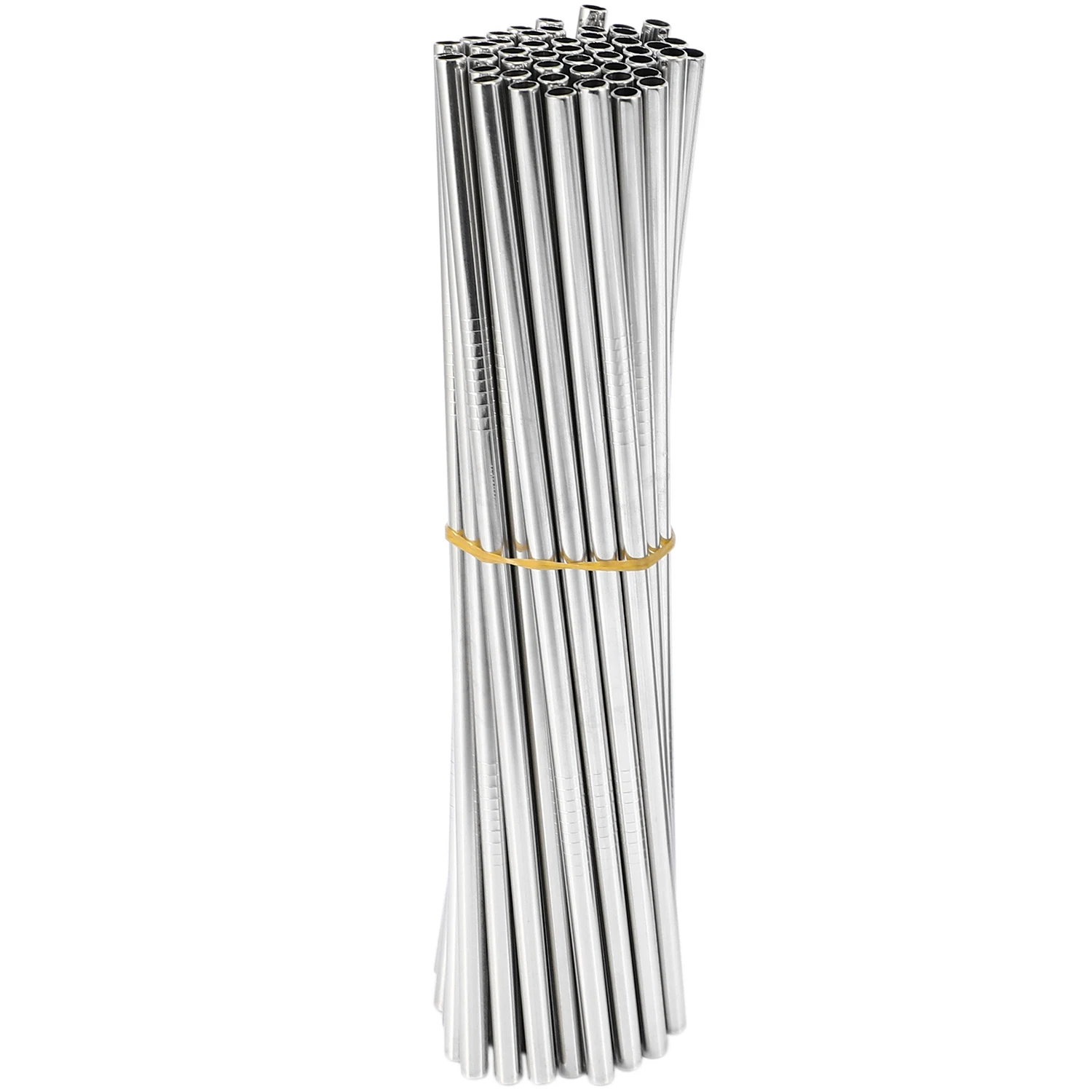 

100pcs Metal Straws Can Be Reused 304 Stainless Steel Drinking Water Pipes 215 Mm x 6 Mm Curved Straws And 50 Straight Straws