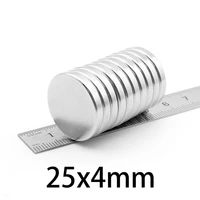 2510152030pcs 25x4 mm disc powerful strong magnetic magnets n35 round permanent magnet 25x4mm rare earth magnet 254 mm