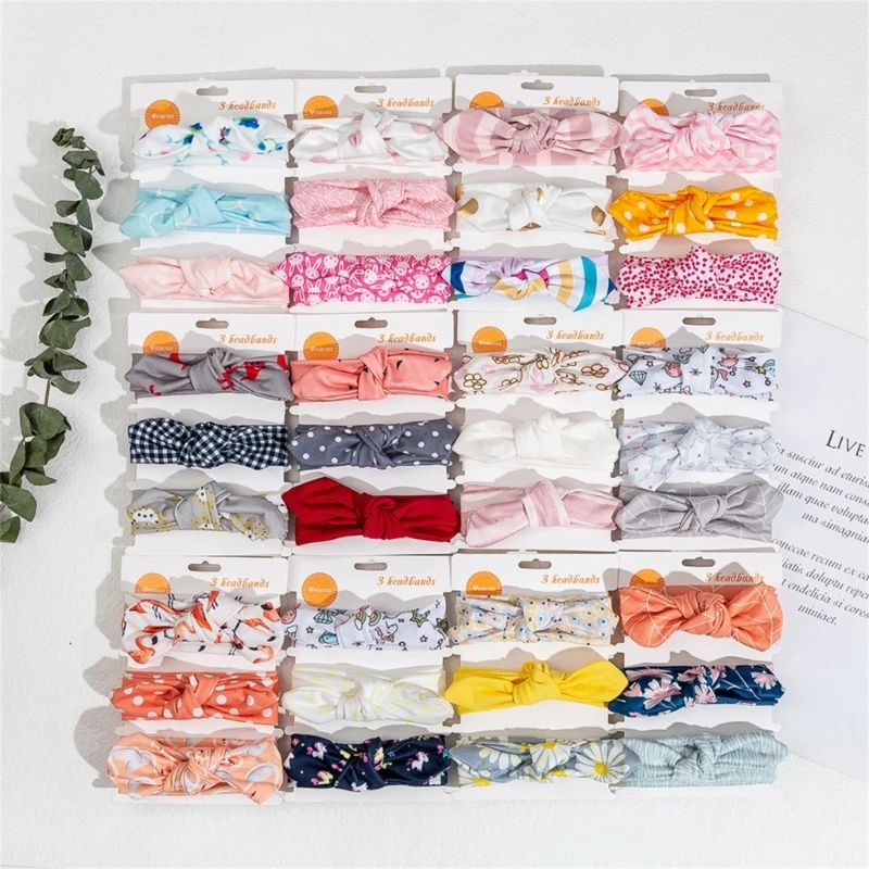 

3 шт., детские повязки на голову с принтом