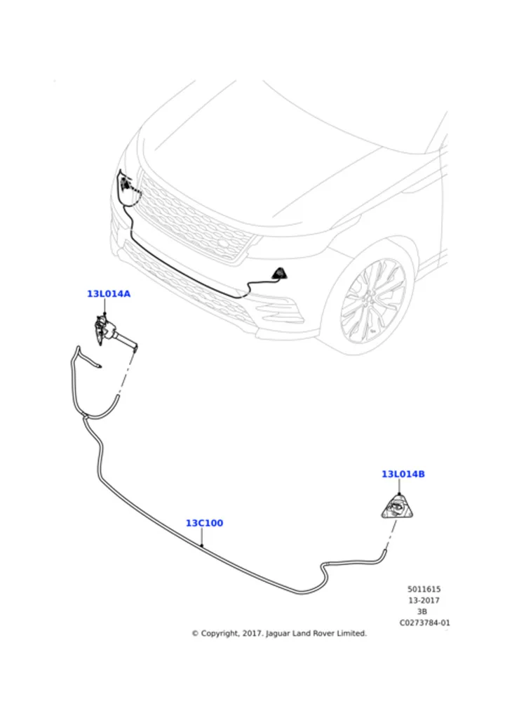 Струйный шланг омывателя фар LR 102050   Для Land Rover Range Rover Velar L560 250PS 380PS P250 P300 P380 (art.: 3920ccd7be993) - 3920ccd7be993