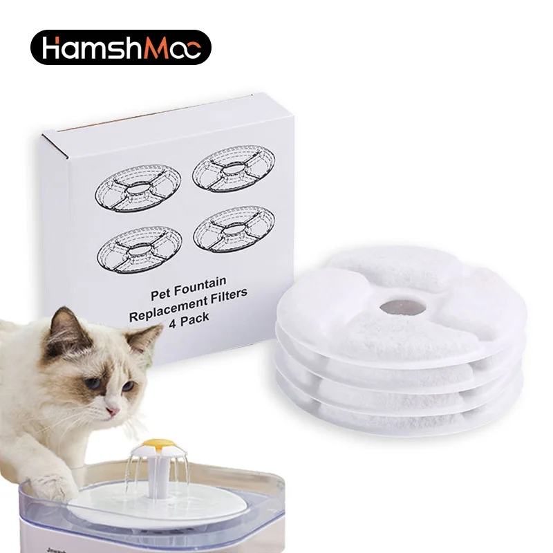 

Фильтр HamshMoc для домашних животных, универсальный диспенсер для воды с фильтром из активированного угля, из хлопка, удаляет загрязнения, для ...