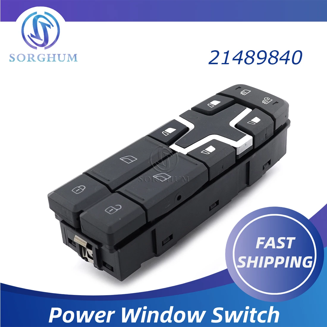 

Sorghum 21489840 22154285 14050579 22154286 Front Left Electric Window Switch Button For Volvo FH FM Series Trucks 1998 2013