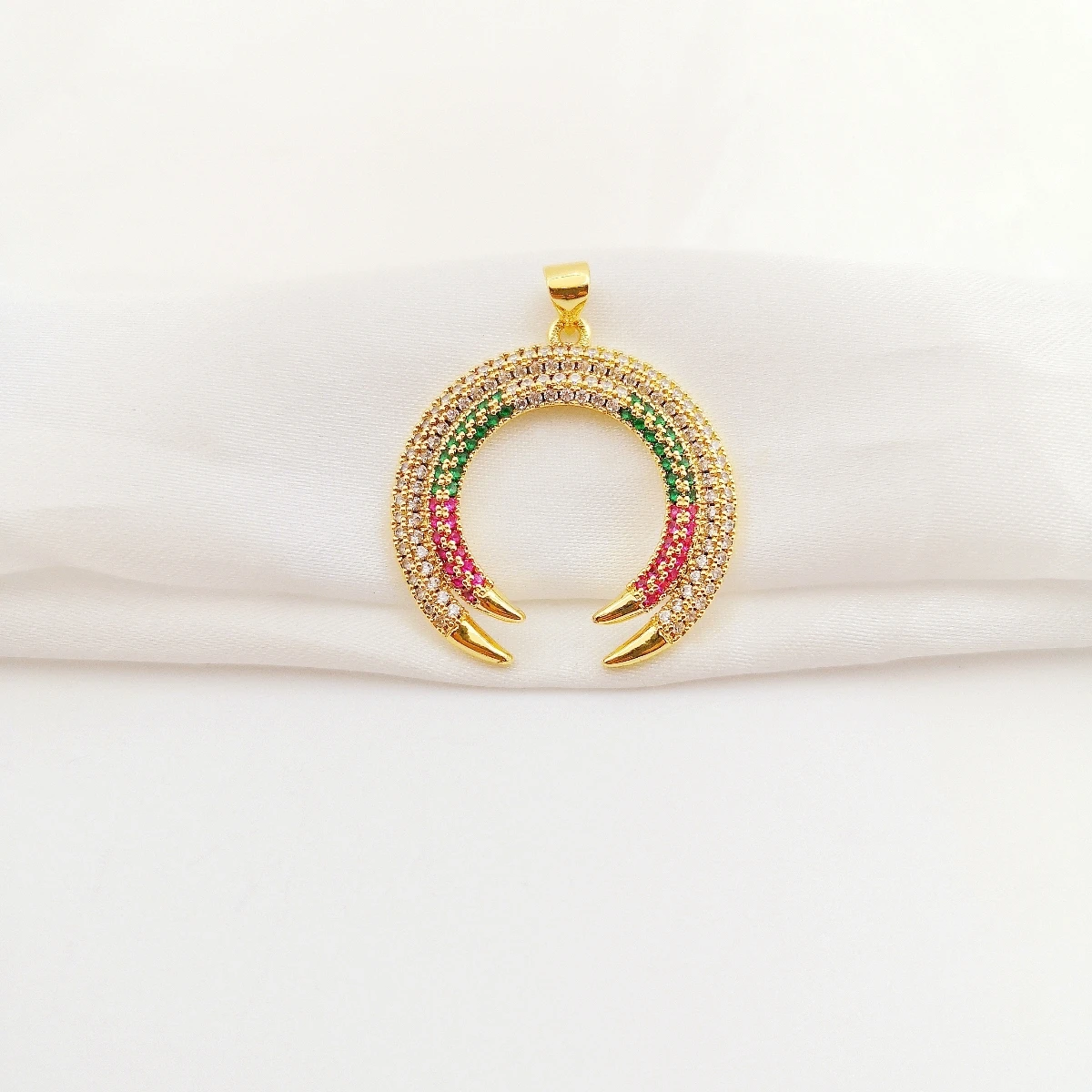 Многоцветный оксид циркония двухмесячный кулон ожерелье браслет серьги ключица