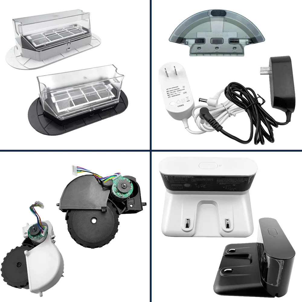 Brush Cover Wheel Charger Dust Box Water Tank for 360 S6 Robotic Vacuum Cleaner Spare Parts Accessories