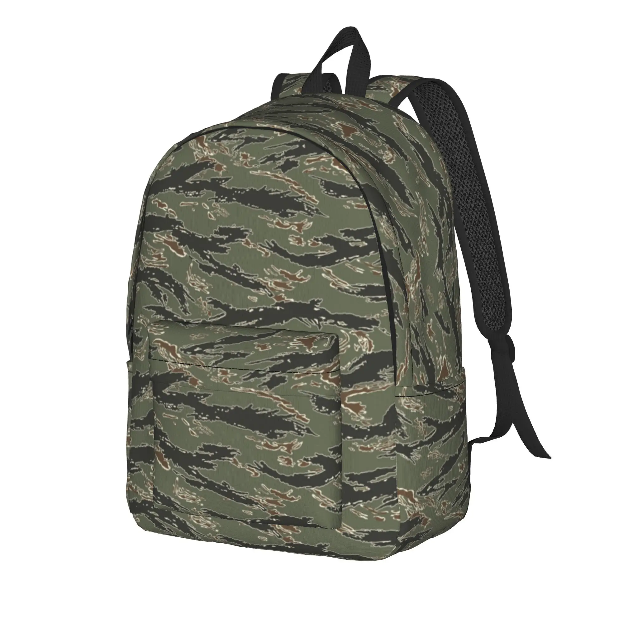 Фото Камуфляжный рюкзак с тигровыми полосками, модный студенческий деловой рюкзак, армейская военная сумка-камуфляж для ноутбука, спортивная сумка через плечо №1