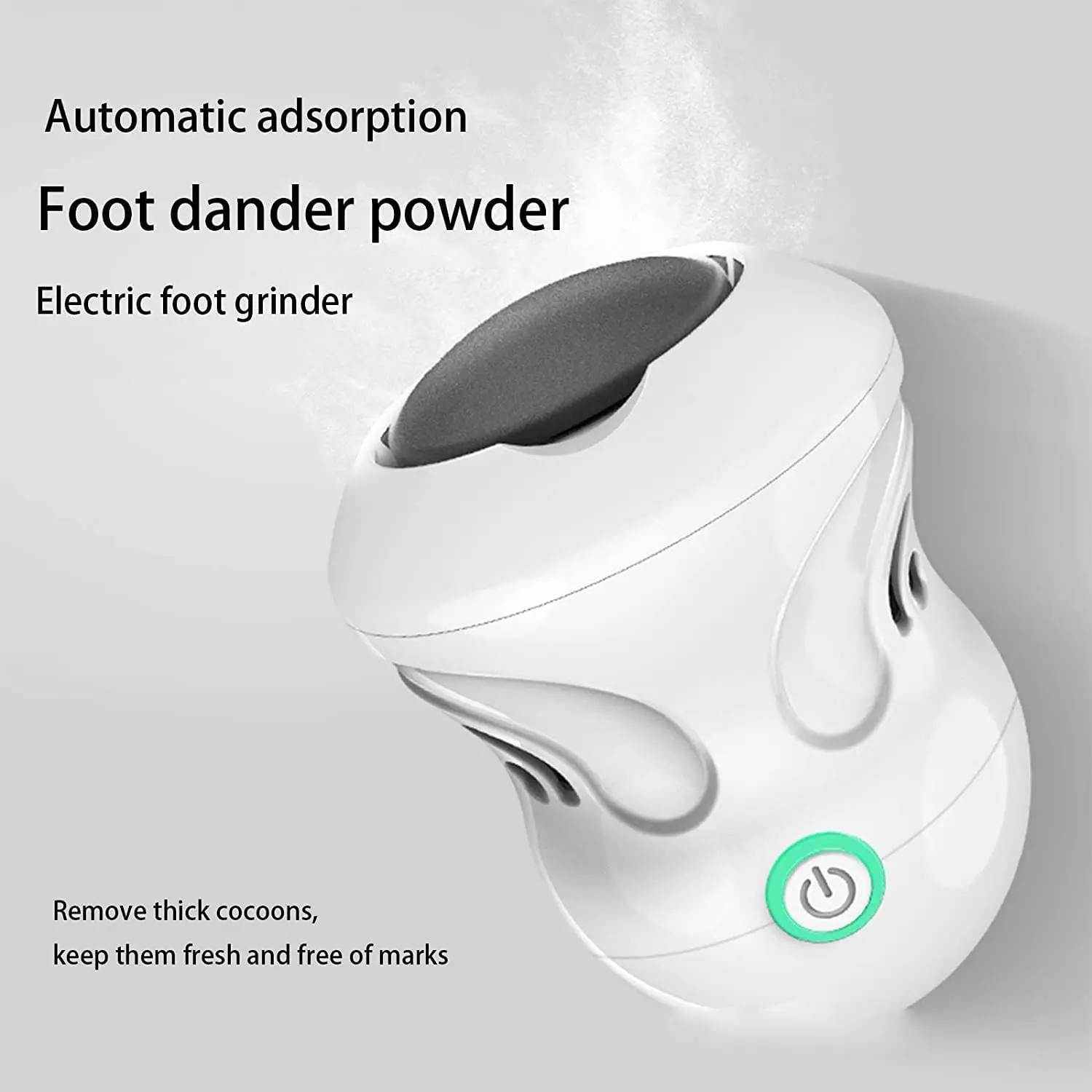 

Electric Feet Callus Remover, Portable Rechargeable Foot File Pedicure Tools with Vacuum Adsorption Foot Grinder 2 Speed 2 Grin