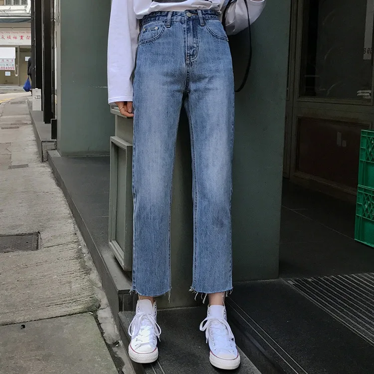 

2023 New Casual Fashion Jeans Women Slim Simple Female Jeans High Quality