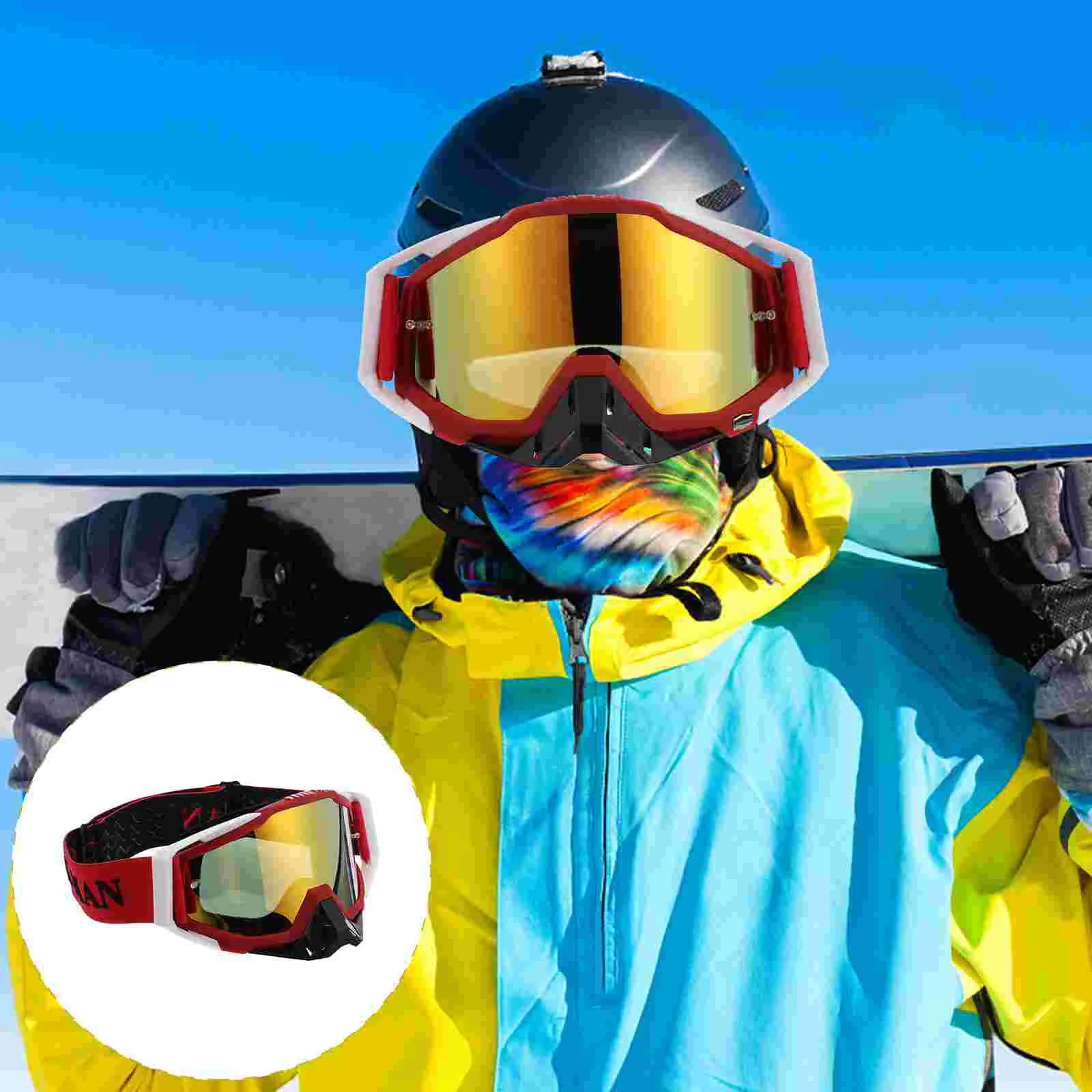 

1pc Durable Fashion Sand-proof Mountaineering Goggles Ski Goggles Sports Eyewear