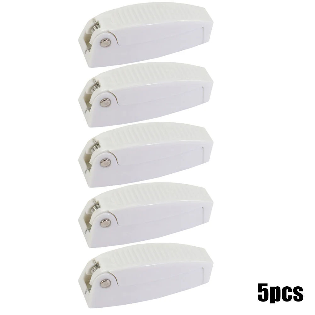 

White 5 PACK WHITE Rounded BAGGAGE Door Catch Compartment Latch Holders For RV Camper New Baggage Door Clips