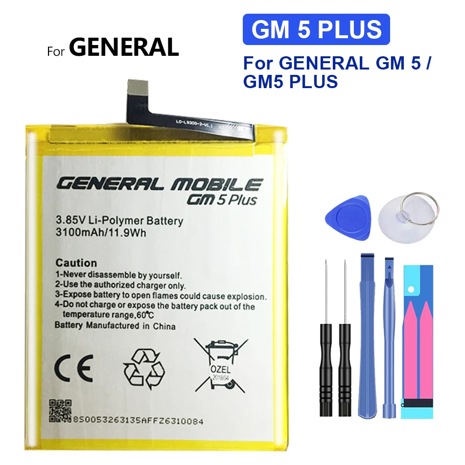 

Replacement Battery For GENERAL GM 5 GM5 PLUS GM5PLUS 3100mAh with Track Code