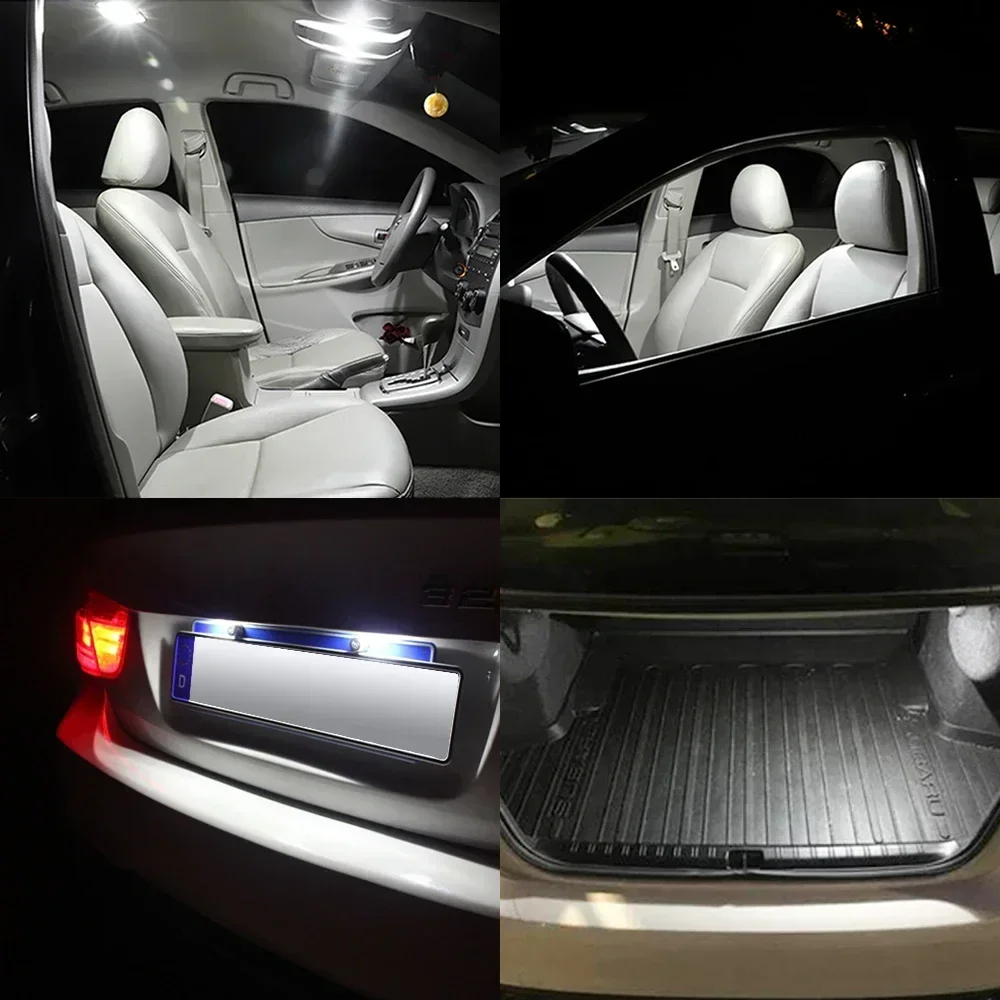 10 шт. T10 W5W светодиодная лампа Canbus 12 В 5630 6SMD 6000 К супер яркий белый салон автомобиля