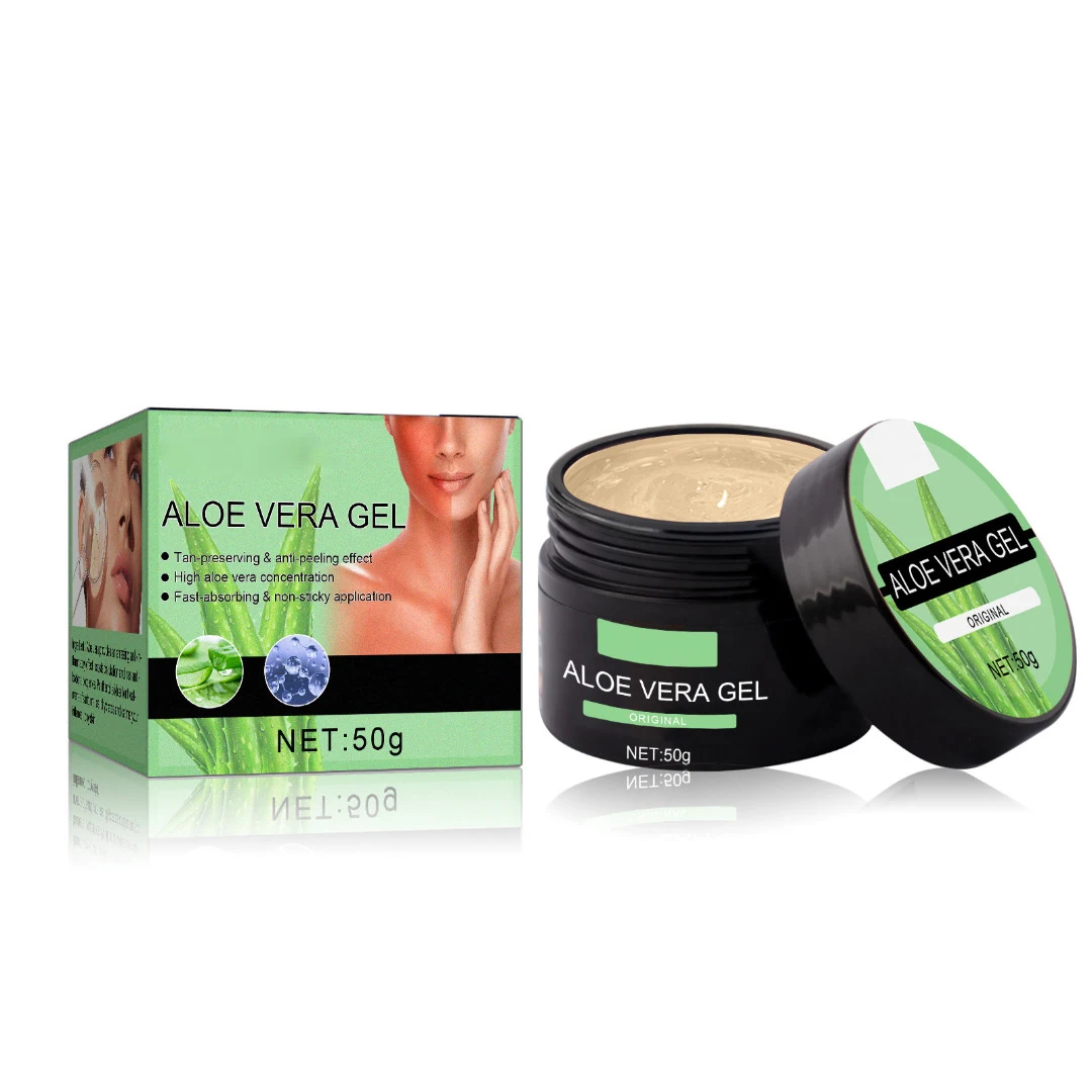 

1 Pc 50g Natural Aloe Vera Gel Soothing After Sun Repair Skin Refreshing Moisturizing Body Face Skin Care for Women Men Beauty