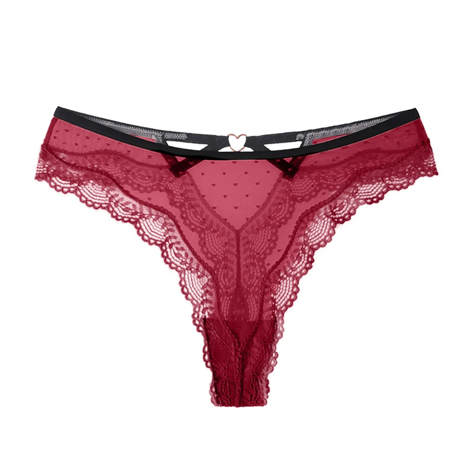 Нижнее белье сексуальные стринги женские кружевные трусики с сердечком трусы