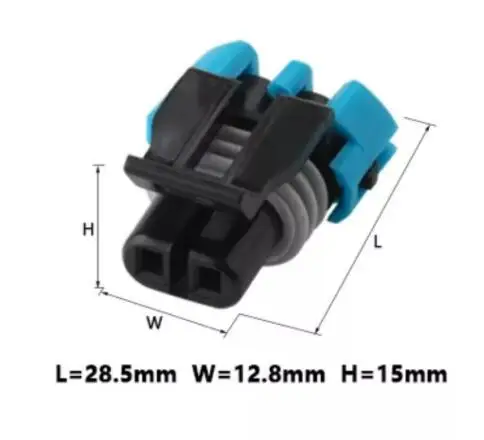 2 pin female waterproof sealed Delphi auto connector 12052641 DJ7024-1.5-21 with black 10&quot wire |
