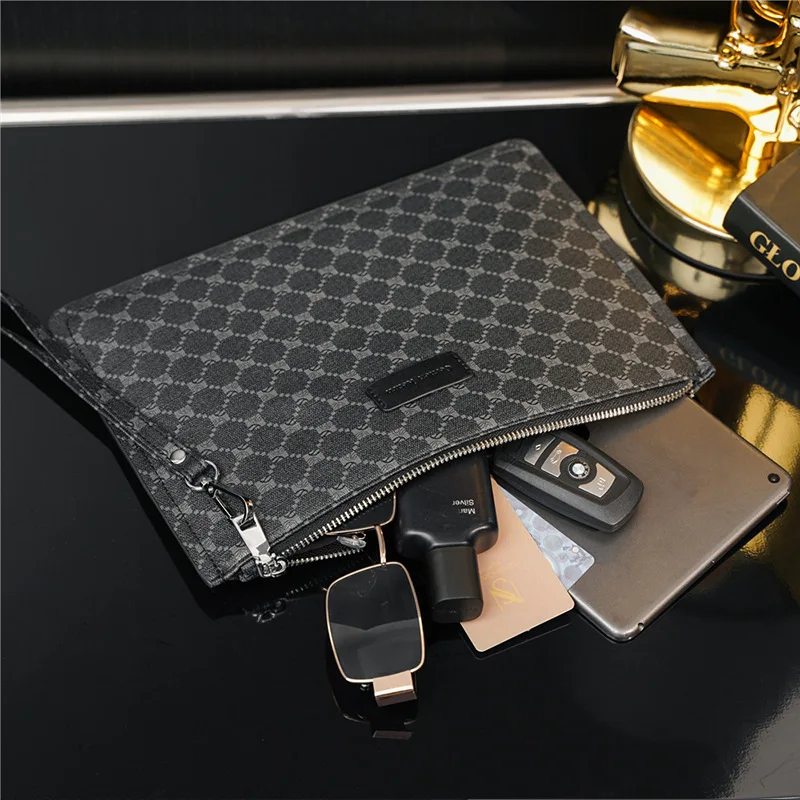 

Клатчи, сумки, мужская сумка для телефона, высококачественные Пу Черные кошельки для ручек, мужской деловой мужской клатч, кошелек