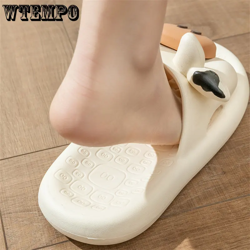 WTEMPO Women's Pig Animal Slippers Summer Funny Shower Flip Flops Non Slip Sweet Girl Slides Ladies Shoes Wholesale Dropshipping