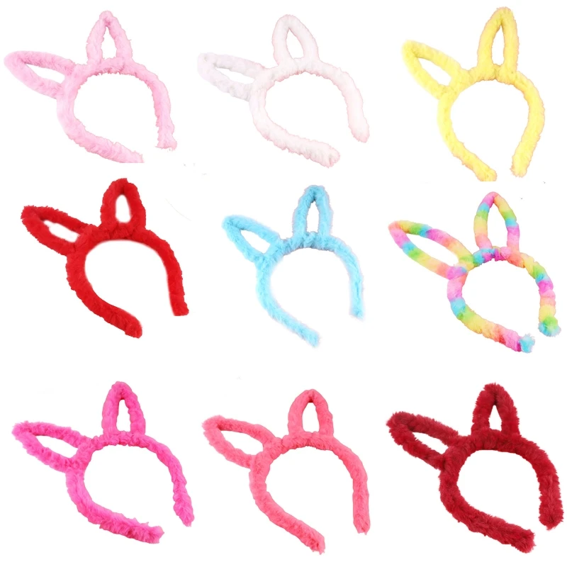 

Plush Rabbit Ears Headband Cute Bunny Ears Hairband Cosplay Christmas Headdress