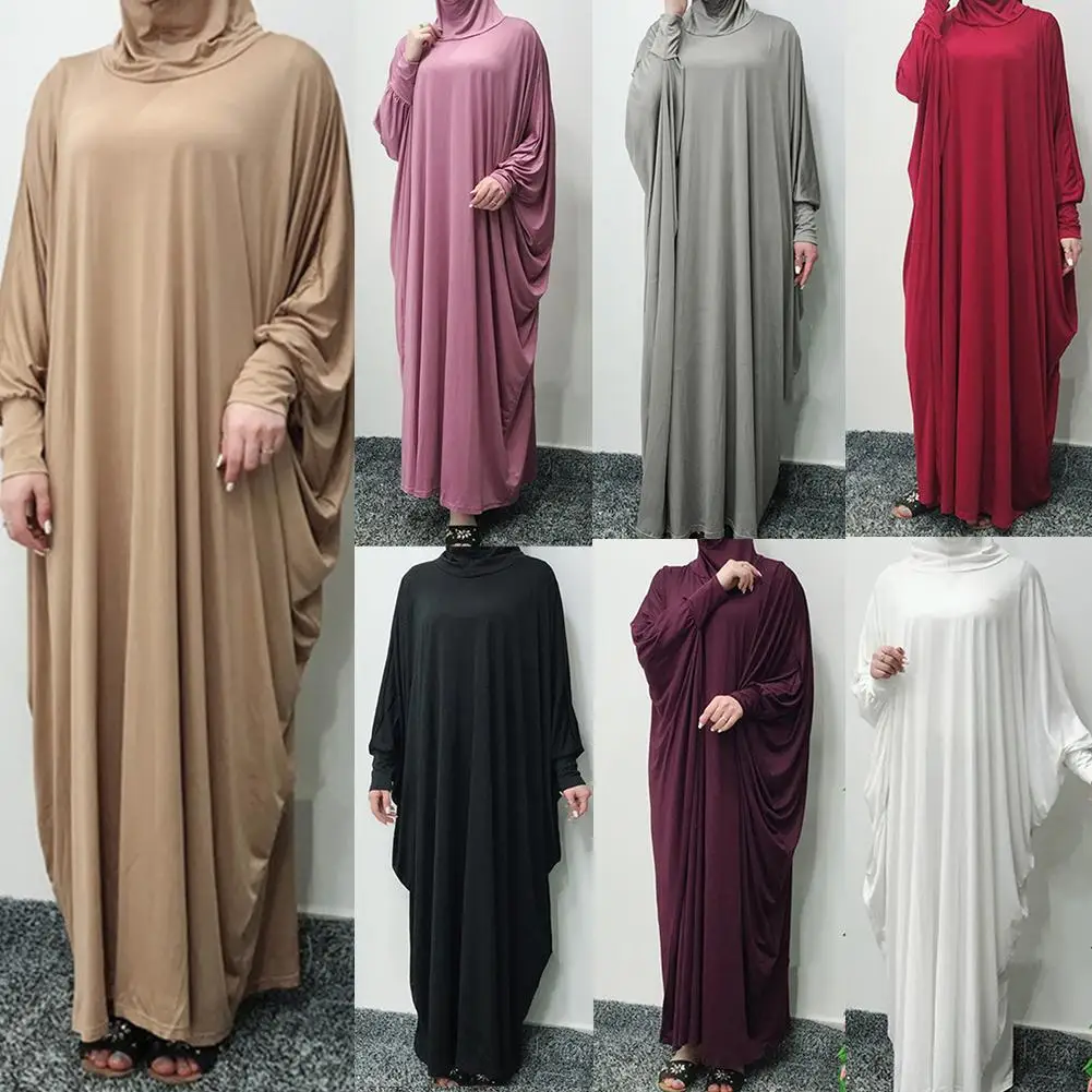 Vestido musulmán de ramadán de una pieza para mujer, Hijab de oración, prenda con capucha, Abaya, cubierta completa, Jilbab, Islam, Dubai, bata modesta