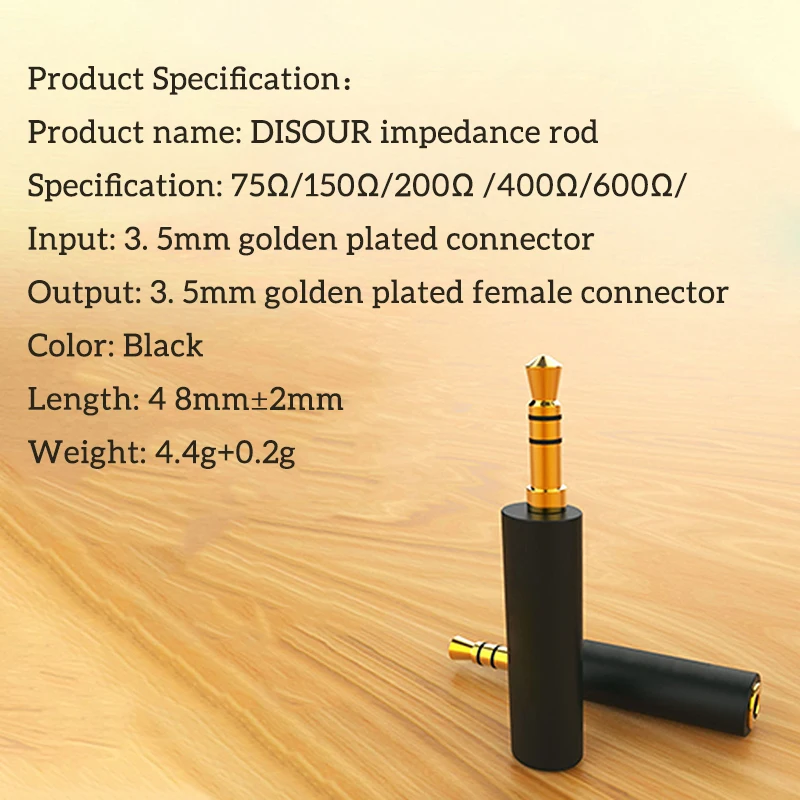 Earphone Impedance Plug Conductor 75/150/200/400/600 ohm Noise Cancelling adapter 3.5mm Jack Resistance Reduce Noise Filter Plug images - 6