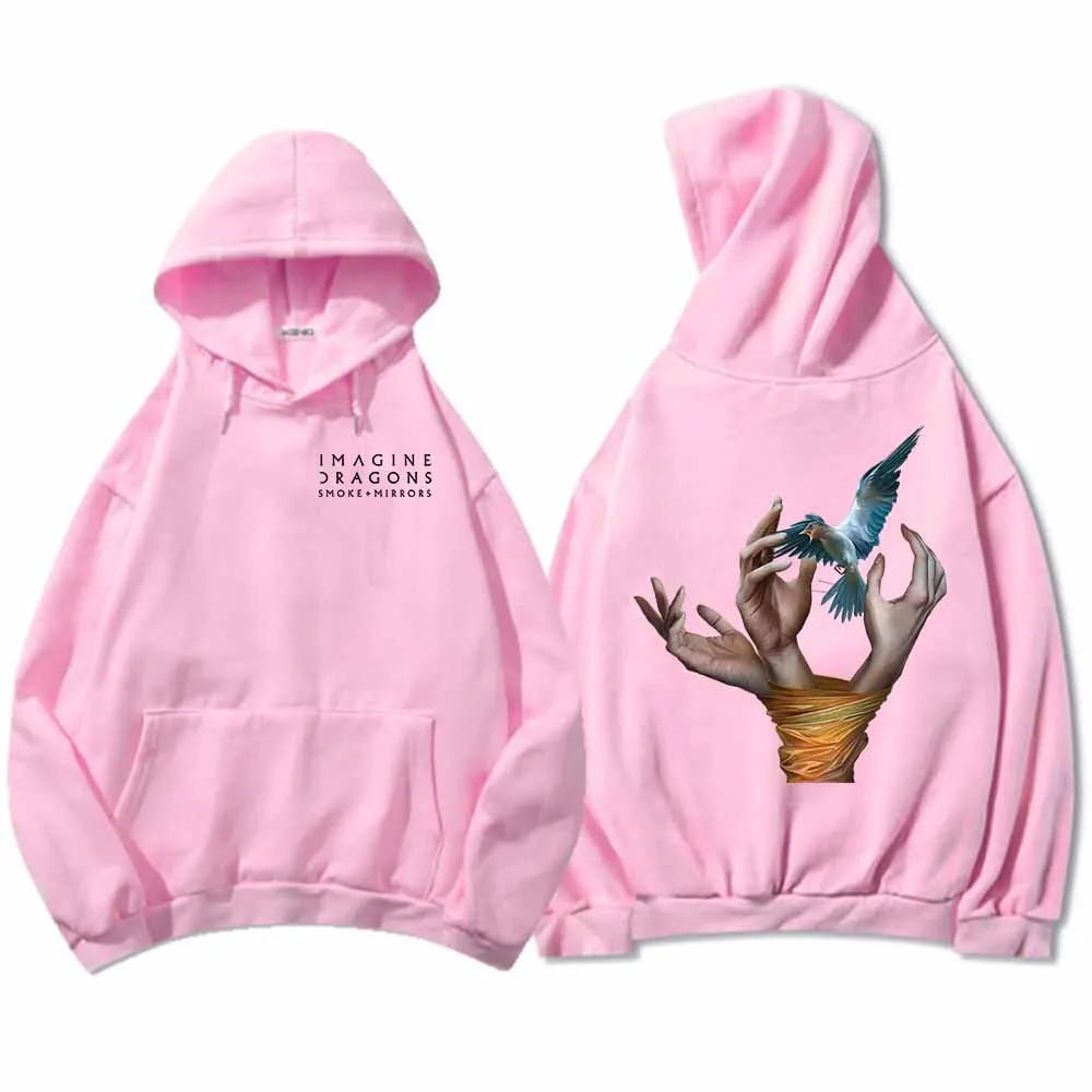 Толстовки с капюшоном Band Imagine Dragons Reflections From The Vault of Smoke + Mirrors Album толстовки длинными
