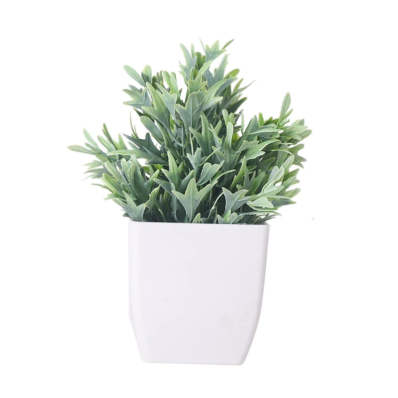 1 шт. искусственное бонсай зеленое растение Магнолия трава Горшечное для дома