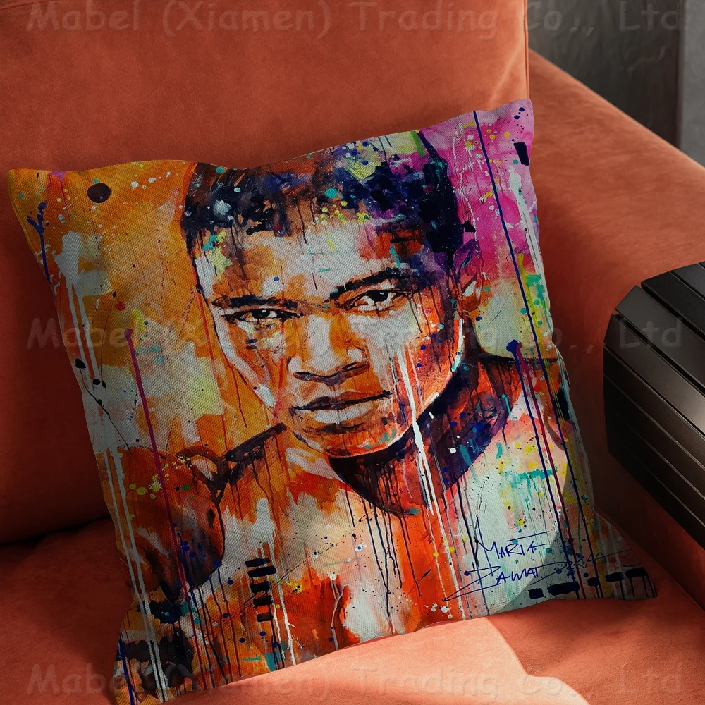 Боксер Майк Тайсон Мухаммед Али мотивационная офисная подушка наволочка