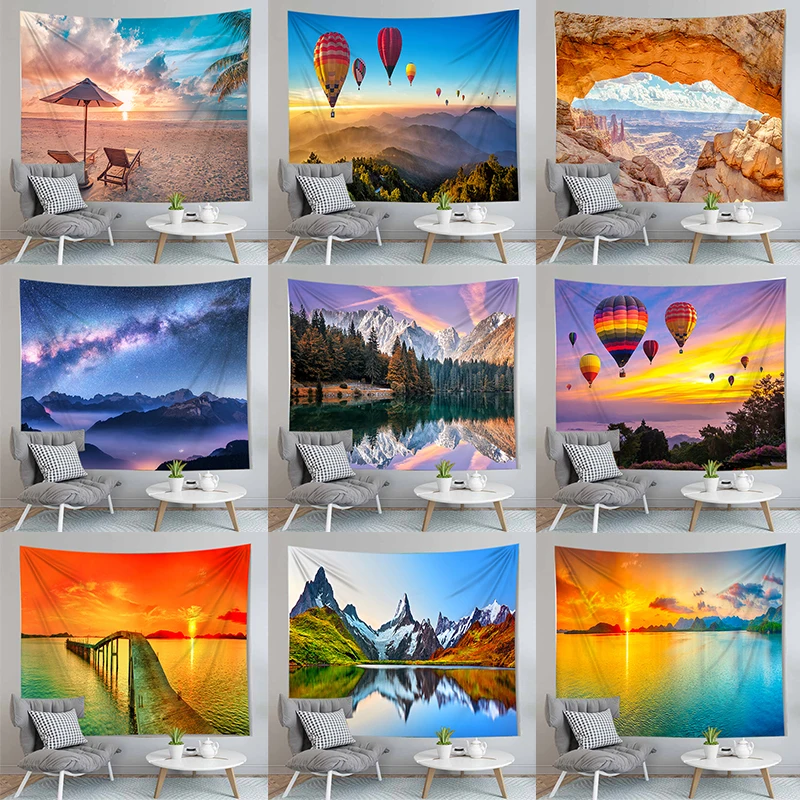 

Гобелен, океан, пляж, настенное украшение, можно изготовить на заказ