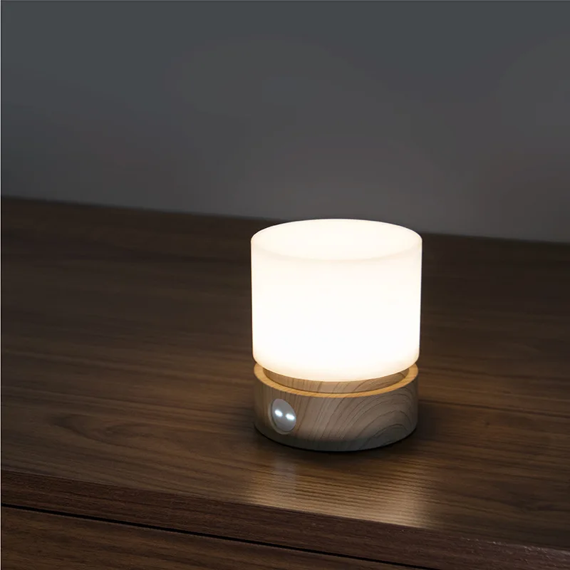 

New product cylindrical lamp rechargeable night light bedside table LED lamp non-polar touch breathing atmosphere lamp