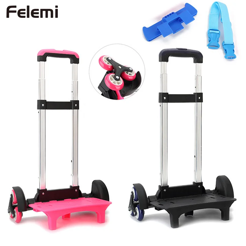 

Children Trolley Backpack Wheeled Bag 2/6 Wheels Expandable Rod Kid Trolley For Backpack School Bags Luggage Bag