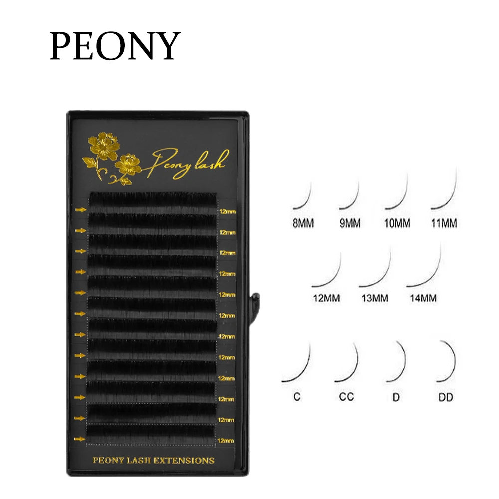 

PEONY Grafting Classical Eyelashes Extensions Soft Russian Volume Beauty Individual Professional Lashes Faux Mink False Eyelash