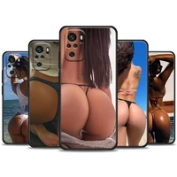 phone case for redmi note 7 8 8t 9 9s 9t 10 11 11s 11e pro plus 4g 5g soft silicone case cover beach bikini girl with hot ass