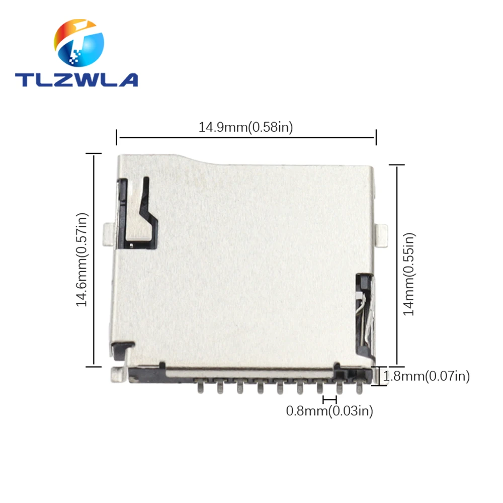 10 шт. 9-контактные фоторазъемы размер 14*15 мм слот для TF-карты подходит телефона