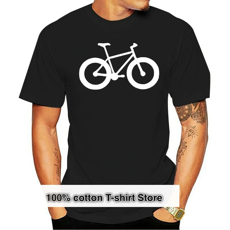 

Cyclinger Fatbike Silhouette Men's Premium T-Shirt Brand Cotton Men Clothing Male Slim Fit T Shirt Casual Man Tees Mens Tops