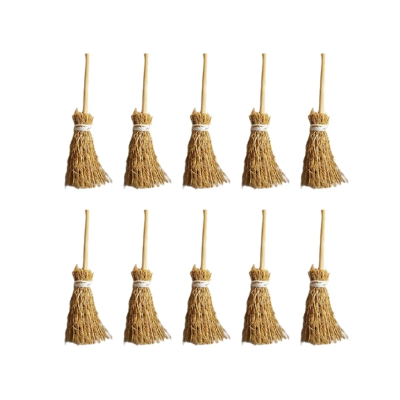 

1/12 Scale Realistic Farm Broom 10pcs Brooms Bulk Moss Micro Landscape Miniature DIY Craft House Accessories Kids Gift QX2D