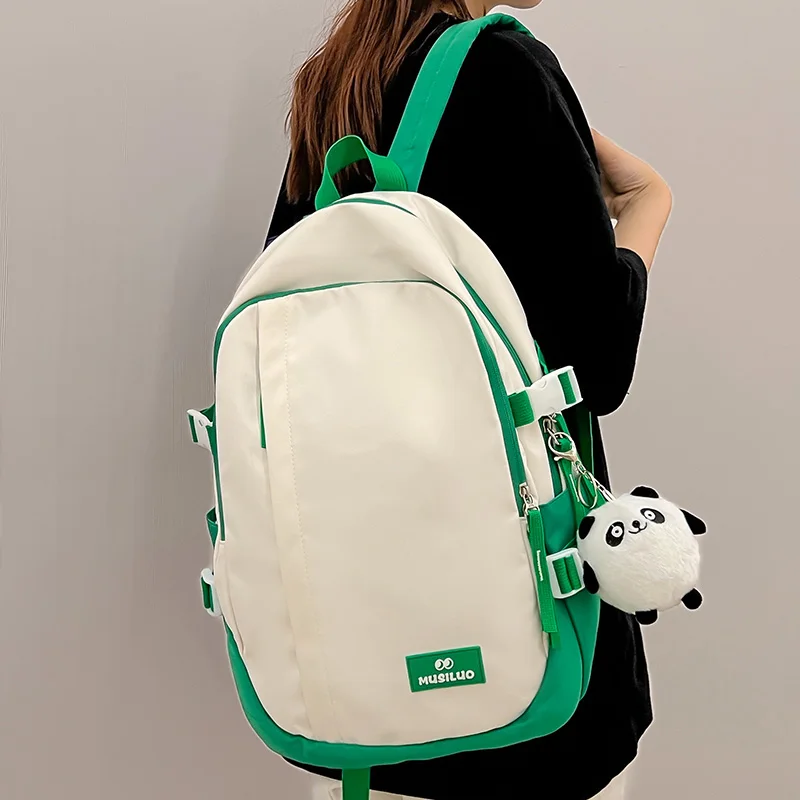 

Boy Girl Nylon Student Travel Backpack Trendy Women Men School Bag Female Laptop College Backpack Fashion Male Ladies Book Bags