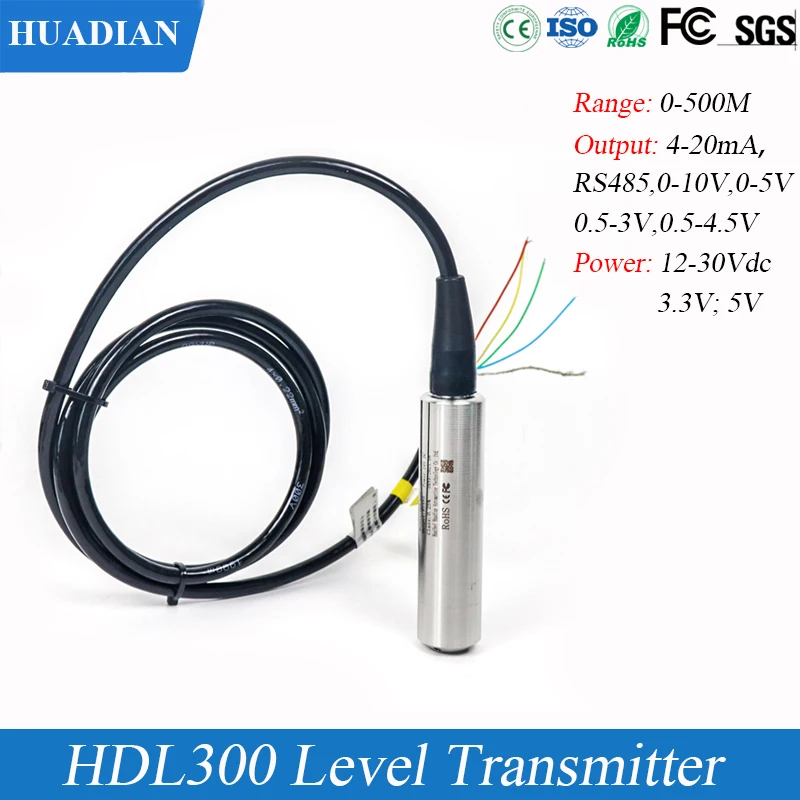 

Level Sensor 0~10 Meters Milk Drinking Submersible Liquid Level Transmitter With 4-20ma RS485 0.5-4.5V
