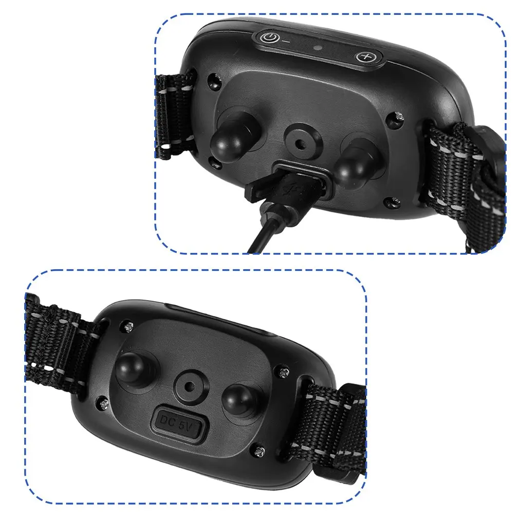 Электрический ультразвуковой USB-ошейник для собак с защитой от лаяния