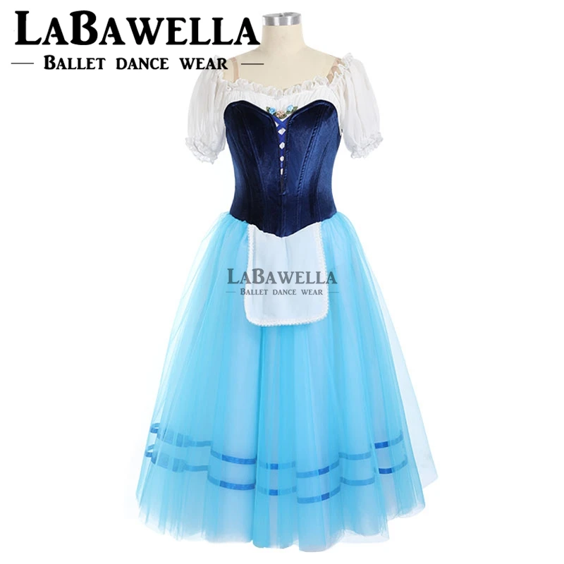 

Giselle Ballet Dress Blue Professional romantic Giselle Ballet Tutu Costume Napoli Competition Ballet Dress LT0008