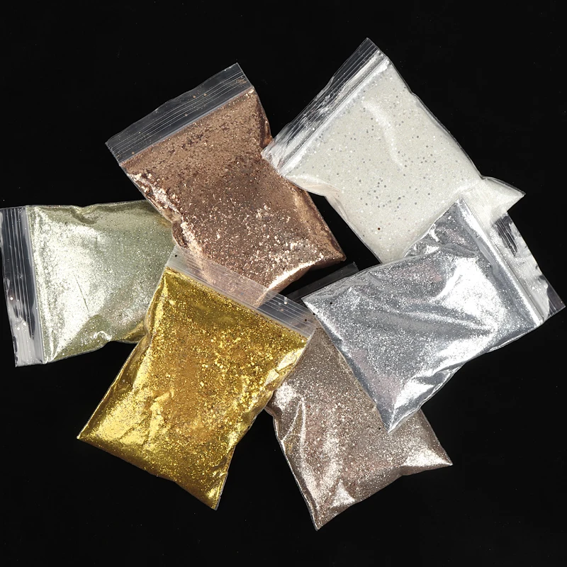 

6 Bags Resin Filling Glitter Bulk Gold Silver Pigment Resin Filler DIY Nail Art Epoxy Mold DIY Craft Pendant Keychain Handmade